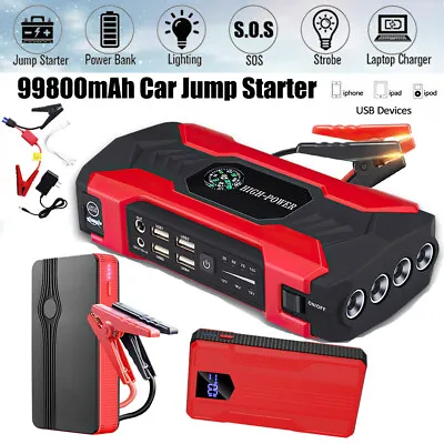 99800mAh Car Jump Starter Box Booster Jumper Power Bank Battery Charger Portable • $45.59