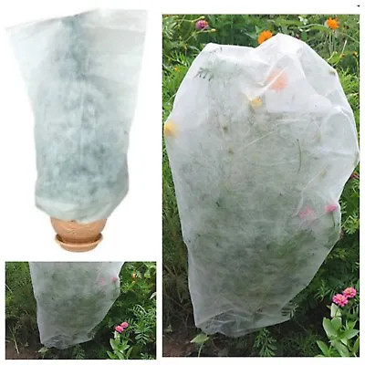 4 X Frost Plant Protection Bags Fleece Winter Cover Plants Garden Shrubs 49x73cm • £4.29