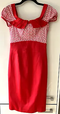 $25 • Buy Karen Millen England - Red Special Occasion Dress, Lined UK10, EUR38 (EUC)
