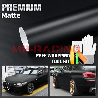 Matte Flat Black Vinyl Film Wrap Sticker Decal Bubble Free Air Release Channel • $8.88