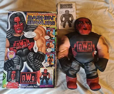 WCW NWO Sting (Red Face)- Bashin' Brawlers Plush 1998 Toy Biz WWF WWE- WRESTLING • $239.99