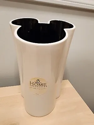 Mickey Mouse Porcelain Vase/Utensil Holder White & Black 9” Disney Store Home • $32.99