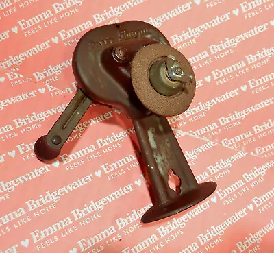 Vintage Dazey Sharpit Hand Crank Knife Sharpener Grinding Wheel Stone  USA • $14