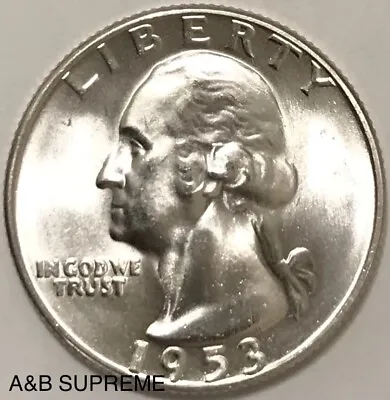 (1) 1932-1964 Washington Quarter Gem Bu Uncirculated 90% Silver • $13.89