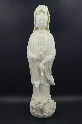 Quan Yin Porcelain Statue With Dragon Signed • $99