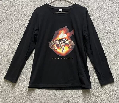 Van Halen Shirt Womens XXL Black Long Sleeve Crew Neck Music • £22.96