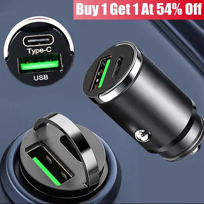 Fast Car Charger USB Cigarette Lighter Socket 2-Port Adapter For IPhone Samsung • £3.99