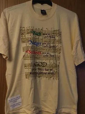 Bach - Mozart - Beethoven - God - Cream Color Shirt - NWT - X L -Platinum Plus • $40