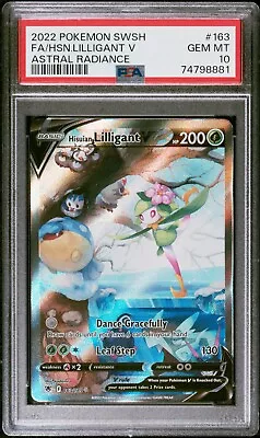 2022 PSA 10 Lilligant V Full Alt Art Ultra Rare Pokemon Card GEM MINT Astral 163 • $0.99