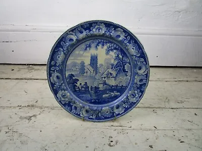 £24.99 • Buy Blue & White Pearlware Nuneham Courtenay Cabinet Plate Antique Georgian C1820