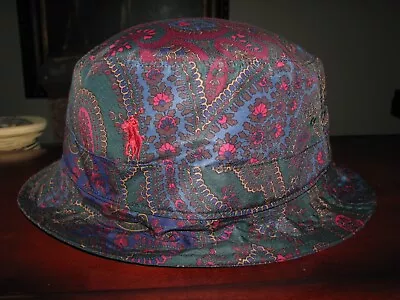 Men's $80 POLO-RALPH LAUREN Paisley PONY Bucket Hat (L-XL) • $65