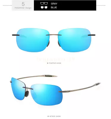 Ultralight Rimless Sport Sunglasses For Men Women Driving Fishing Glasses HOT • $20.89