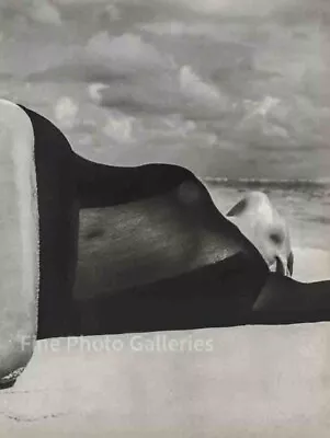 1960s Vintage RICHARD AVEDON Beach Female Fashion Large Format Duotone Photo Art • $198.31