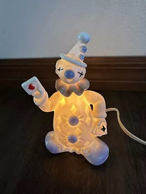 Vintage IW Rice Co. Porcelain Clown Night Light Portable Lamp Made In Japan • $27.99