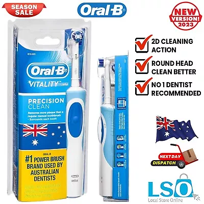 Oral B Vitality Precision Clean Electric Toothbrush With 2 New Refills | NEW AU • $51.22