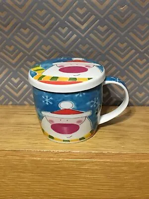 £3.99 • Buy Christmas Cup With Lid Ceramic Mug With Lid Santa Claus Father Christmas
