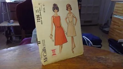 Vintage 1960s McCalls Dress Pattern Size 12 No.7336 • £2