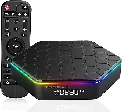 T95Z Plus Android 12 TV Box RAM 4GB ROM 32GBSmart HD Media Player WIFI Bluetooth • £40.99