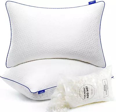 King Size Pillows Set Of 2 Memory Foam Pillows Shredded 2 Pack Firm King Pillo • $63.99
