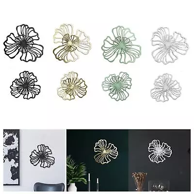 Metal Flower Wall Art Decor Wall Ornament For Living Room Bedroom Hotel • £6.30