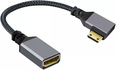 4K Type-C Mini HDMI 1.4 Male 90 Degree Right Angled To HDMI Female Extension Cab • $14.99