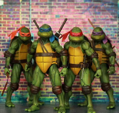 Ninja Turtles 1990 Movie 7  NECA TMNT Teenage Movable Toys Mutant Action Figure • £17.89