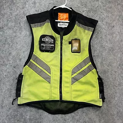 Icon Tactical Vest Mens Medium Green Black Neon Full Zip Mesh Safety Suit • $2.99