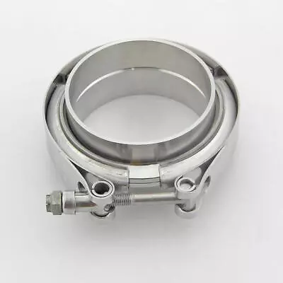 $47.96 • Buy 2.75  2-3/4 Inch V-Band Clamp &Flanges Kit For Turbo Downpipe