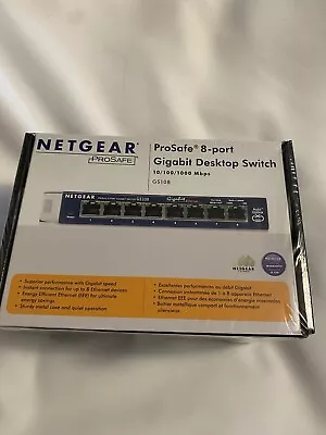 New & Sealed! Netgear GS108NA ProSafe 8 Port Gigabit Desktop Switch • $17.99