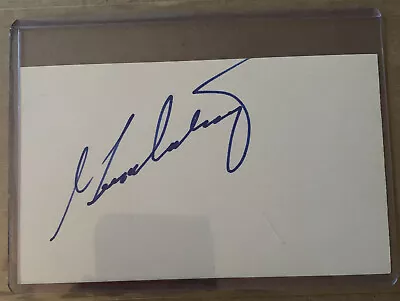 George Armstrong Autographed Signed 3x5 Index Card  • $130