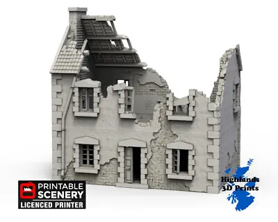 £36.99 • Buy FrenchTownhouse Ruins 28/20/15/10mm WW2 Scatter Terrain Tabletop Gaming