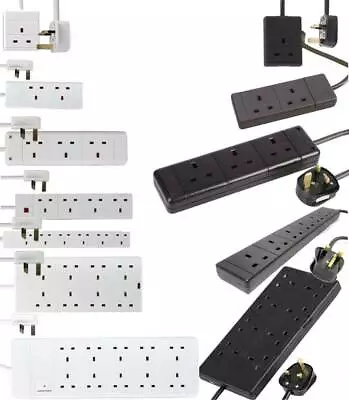 £34.99 • Buy UK Extension Lead Cable Electric Mains Power 1 2 3 4 6 8 10 Gang Way Plug Socket