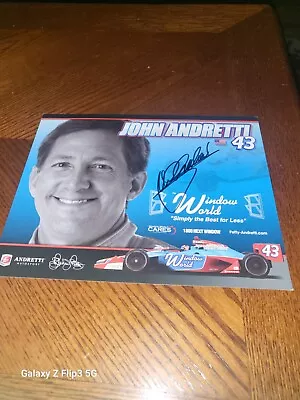 John Andretti Autographed  WINDOW WORLD RICHARD PETTY MTRSPTS INDY 500 Photo • $4