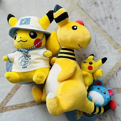 Pokemon Center TOKYO BAY R NEW Plush Ampharos & Pikachu & Marill Set Of 2 2024 • $90