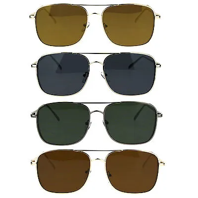 Retro Trend Mens Rectangular Side Visor Metal Sunglasses • $12.95