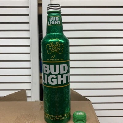 $9.99 • Buy Bud Light St. Patricks Day Aluminum Beer Bottle  W/cap