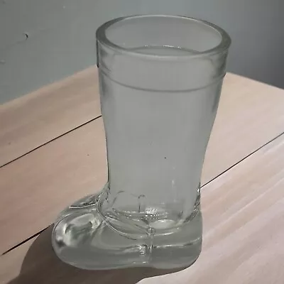 Clear Boot Shot Glass Mod  Dep 3¼ Tall • $7.99