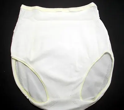 Very Vintage National's Stretch Nylon Brief Panty Panties Briefs White Med Avg • $14.99