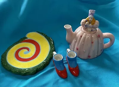 Vandor 2000 Vintage Wizard Of Oz Glinda Witch Yellow Brick Rd Slippers Tea Set • $30