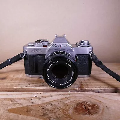 Canon AV-1 SLR Film Camera With FD 50mm 1.8 Lens - For Spares Or Repair • £69.95