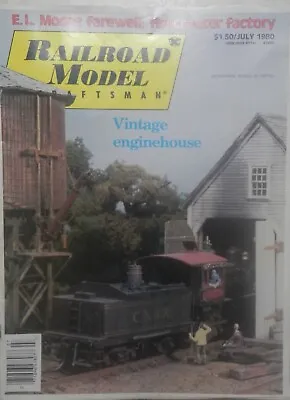 RAILROAD MODEL CRAFTSMAN MAGAZINE (July 1980) Enginehouse Hammerhead Railbox • $4.70