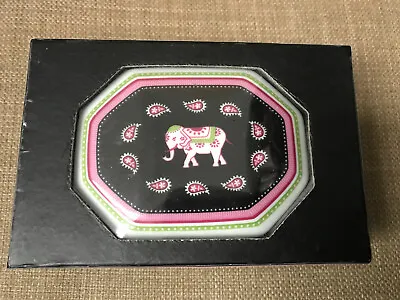 Vera Bradley My Home Collection Pink Elephants Andrea By Sadek Trinket Box NEW • $48.95