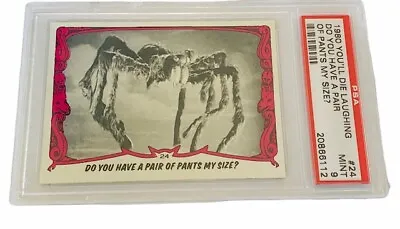 Monster Die Laughing 1980 Topps Universal Horror Card PSA 9 Tarantula #24 Spider • $320