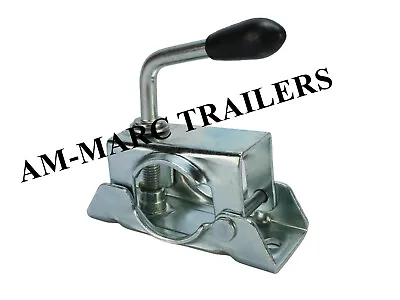 NEW Jockey Wheel Clamp Bracket 48mm Caravan Trailer Jack Clamp Strong Secure • £8.99