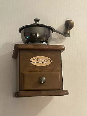 Vintage Wooden Mr. Dudley International Hand Crank Coffee Grinder. Ex. Condition • $19.95