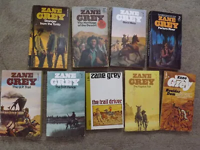 Vintage Zane Grey Books Lot 11 Cowboy Adventure Western Trail River Fugitive SC • $14.99