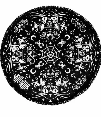 Killstar Spoopy Cat Bat Spider Pentagram Occult Goth Throw Blanket  KSRA005429 • $39.99