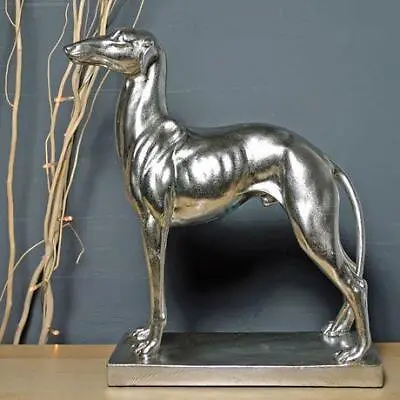 £42.95 • Buy Silver Greyhound Sculpture Dog Statue Figurine Ornament