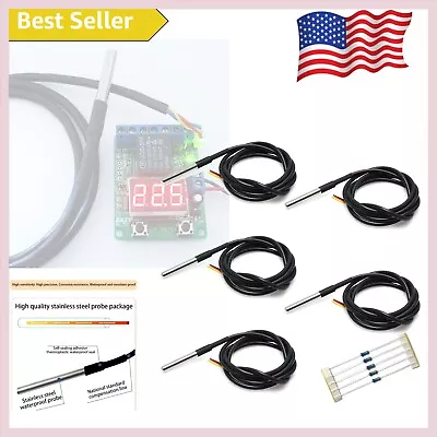 Pack Of 5 Waterproof DS18B20 Temperature Sensors For Arduino - Accurate Readings • $31.19