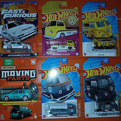 Hot Wheels/Matchbox Volkswagen Lot Of 6. Fast N Furious  Jetta. Moving Parts.Etc • $7.99